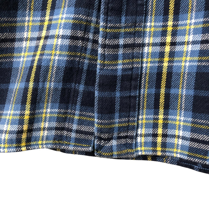 Vintage Ralph Lauren Classic Fit long-sleeved button-down light flannel check shirt, size XXL. cotton Blue type light blue Vintage Second Hand