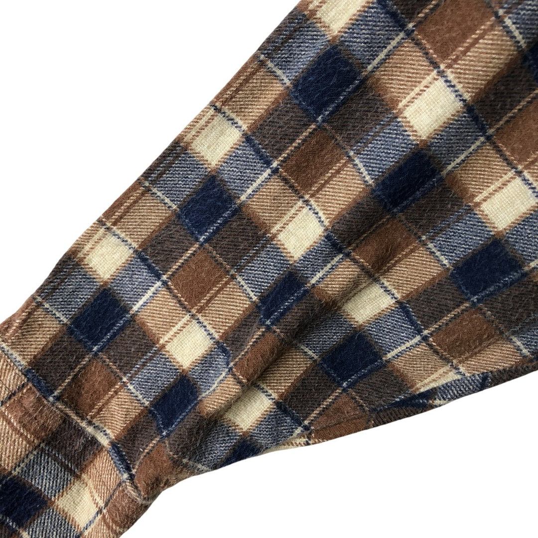 Vintage 80s-90'S SAUCATUCK Light Flannel Check Shirt, Men's Size XL cotton blue type Vintage Second Hand