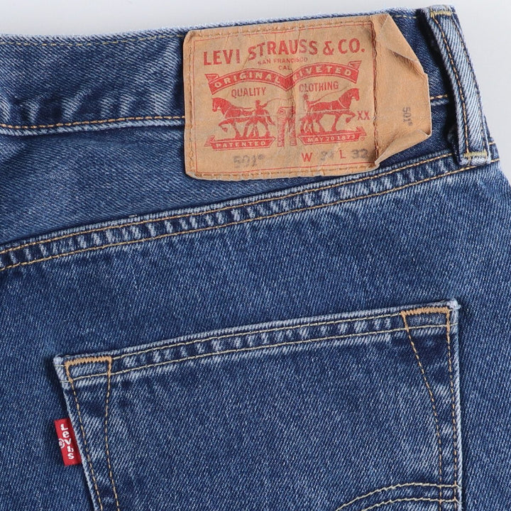 Levi's 501 Euro model straight denim pants for men, size W34 cotton blue type Vintage Second Hand