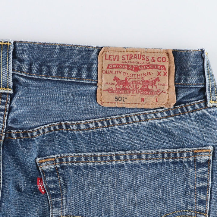 Levi's 501 Euro model straight denim pants for men, size W34 cotton blue type Vintage Second Hand