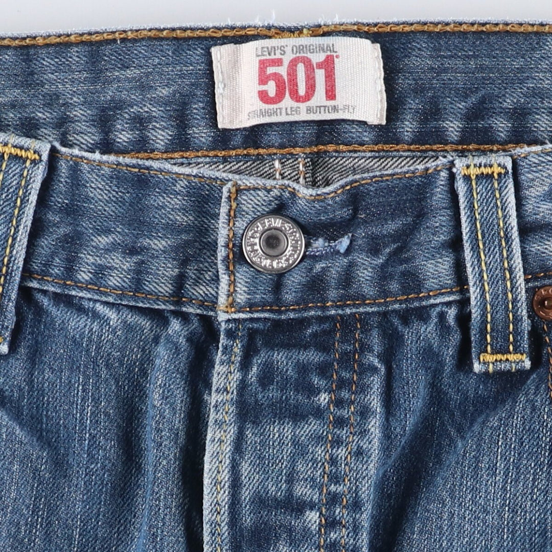 Levi's 501 Euro model straight denim pants for men, size W34 cotton blue type Vintage Second Hand
