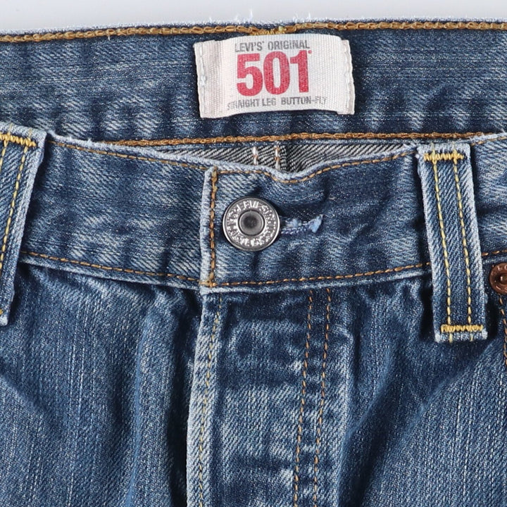 Levi's 501 Euro model straight denim pants for men, size W34 cotton blue type Vintage Second Hand