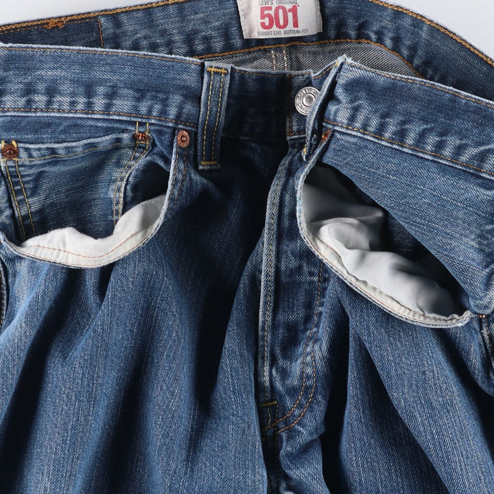 Levi's 501 Euro model straight denim pants for men, size W34 cotton blue type Vintage Second Hand