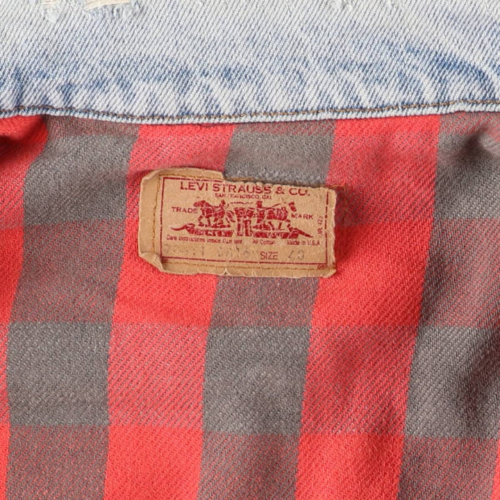 1990'S Levi's 70507-0314 Denim Jacket, Made in USA, Men's Size Medium cotton blue type Vintage Second Hand