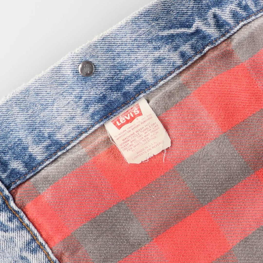 1990'S Levi's 70507-0314 Denim Jacket, Made in USA, Men's Size Medium cotton blue type Vintage Second Hand