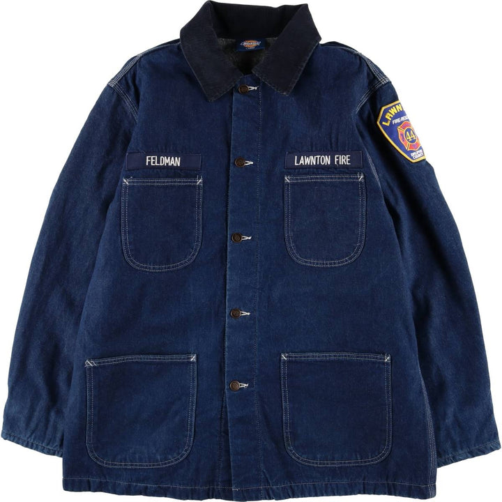 Dickies denim coveralls, men's size L unclear blue type Vintage Second Hand