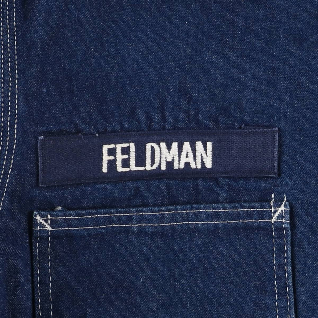 Dickies denim coveralls, men's size L unclear blue type Vintage Second Hand