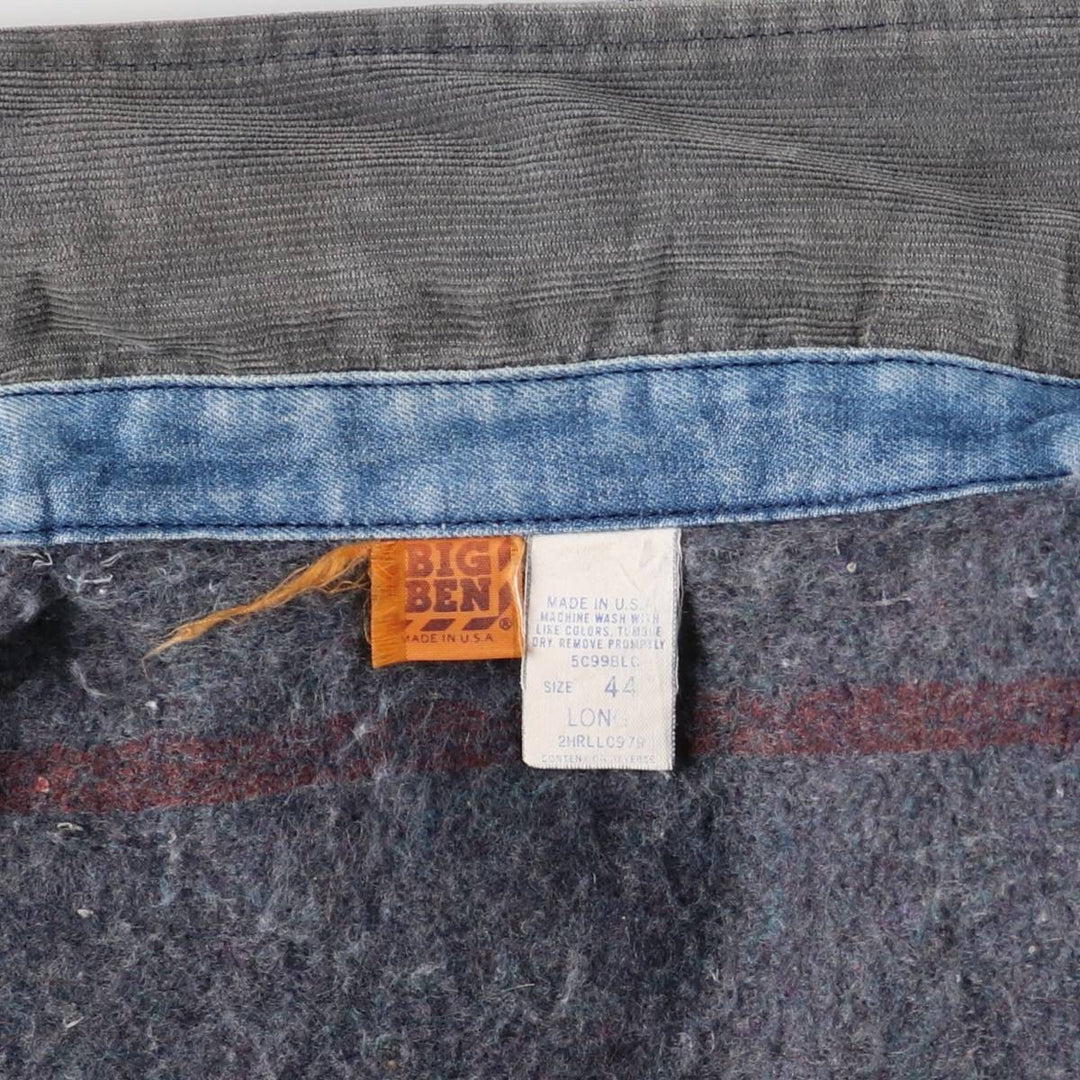 Vintage 1980'S Big Ben denim coverall, made in the USA, size XL, men's cotton blue type Vintage Second Hand