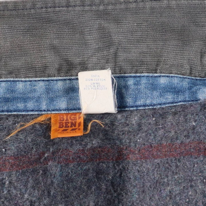 Vintage 1980'S Big Ben denim coverall, made in the USA, size XL, men's cotton blue type Vintage Second Hand