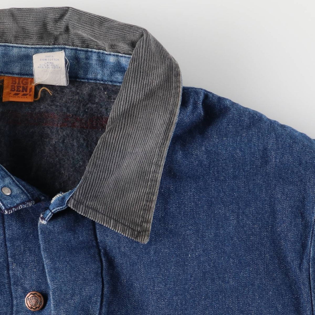 Vintage 1980'S Big Ben denim coverall, made in the USA, size XL, men's cotton blue type Vintage Second Hand