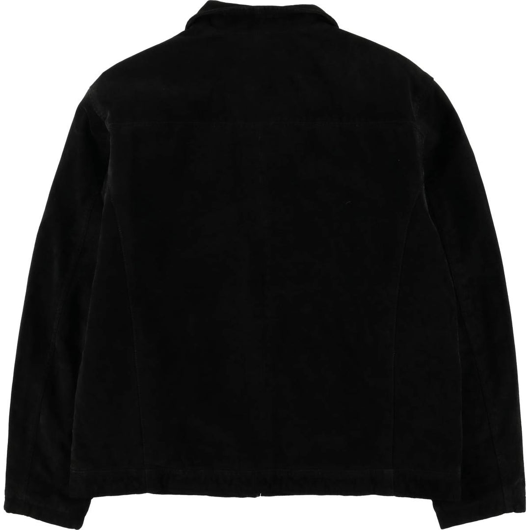 KNIGHTSBRIDGE Swing Top Padded Suede Leather Sports Jacket, Men's Size M Genuine Leather Suede Leather black type Vintage Second Hand