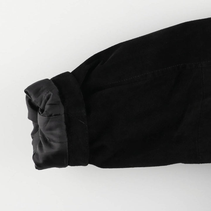 KNIGHTSBRIDGE Swing Top Padded Suede Leather Sports Jacket, Men's Size M Genuine Leather Suede Leather black type Vintage Second Hand