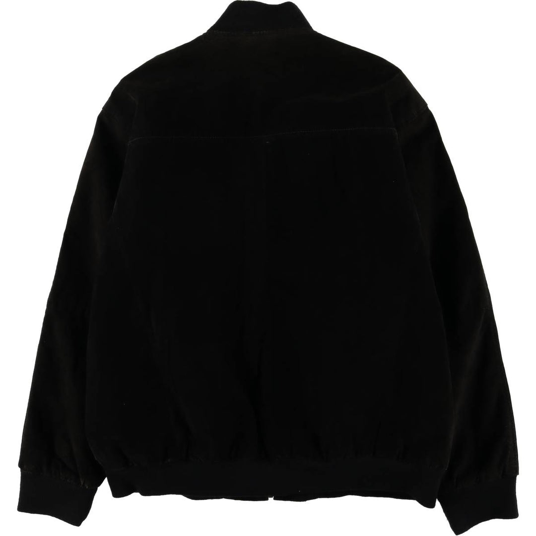 Vintage LEATHER suede leather blouson, men's size L Genuine Leather Suede Leather black type Vintage Second Hand