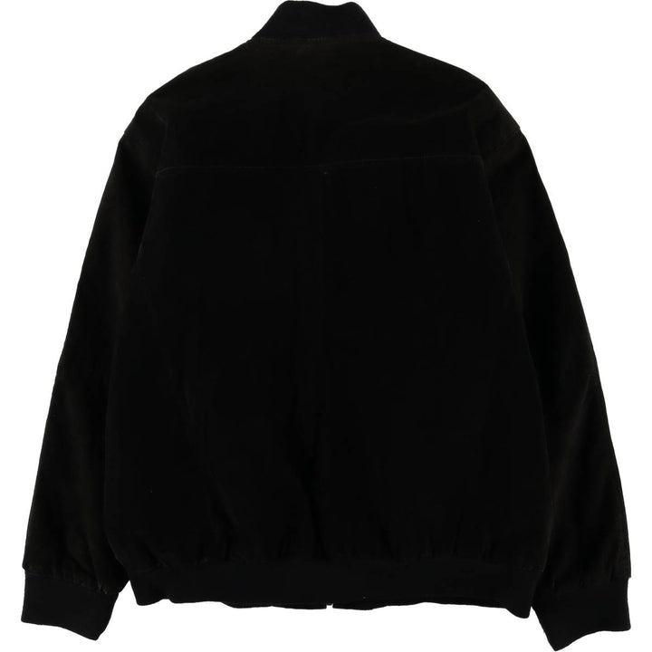 Vintage LEATHER suede leather blouson, men's size L Genuine Leather Suede Leather black type Vintage Second Hand