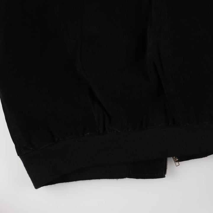 Vintage LEATHER suede leather blouson, men's size L Genuine Leather Suede Leather black type Vintage Second Hand