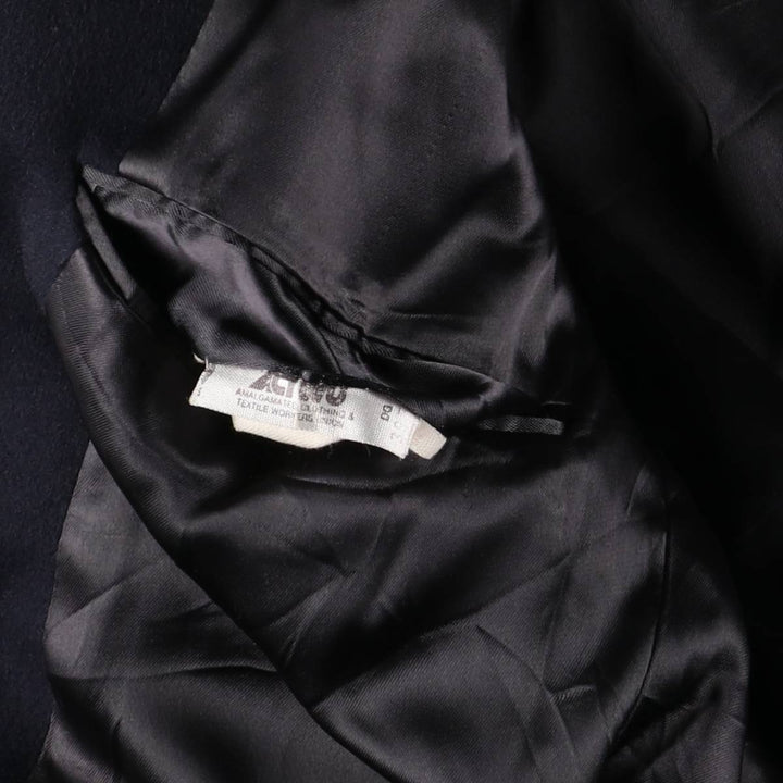 Pierre Cardin wool long coat, men's size M wool navy blue type Vintage Second Hand