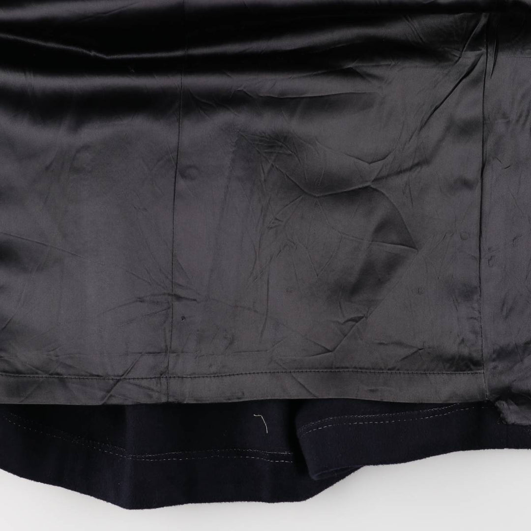 Pierre Cardin wool long coat, men's size M wool navy blue type Vintage Second Hand