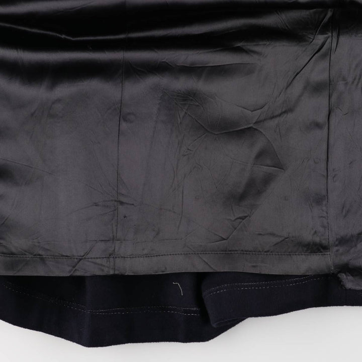 Pierre Cardin wool long coat, men's size M wool navy blue type Vintage Second Hand