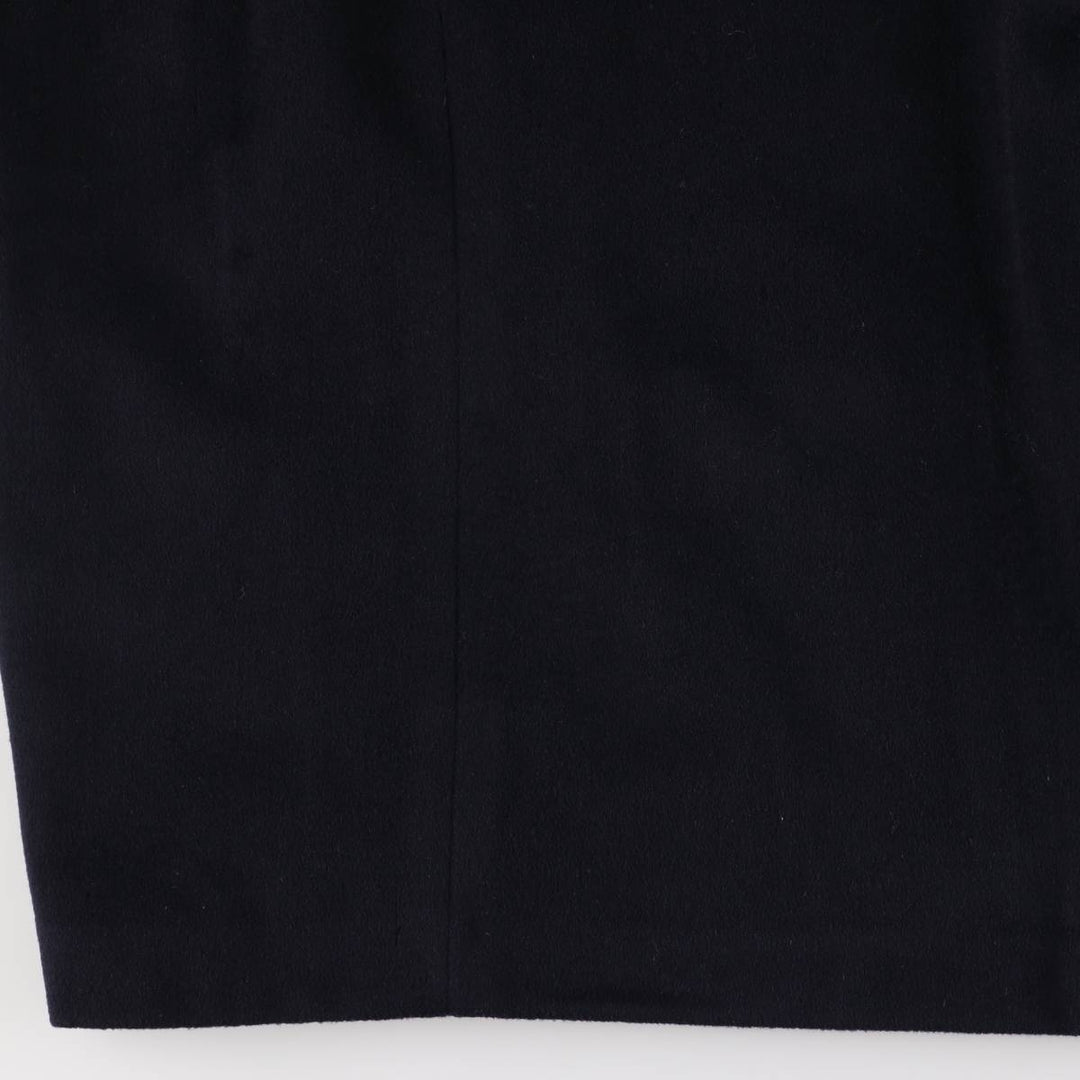 Pierre Cardin wool long coat, men's size M wool navy blue type Vintage Second Hand