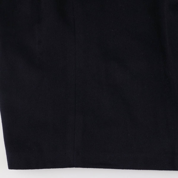 Pierre Cardin wool long coat, men's size M wool navy blue type Vintage Second Hand