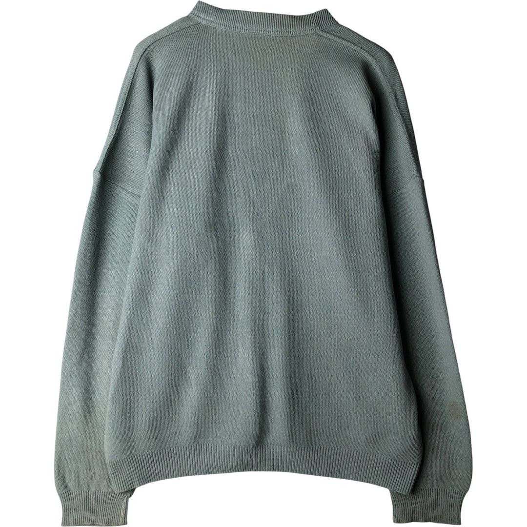 Vintage 70s-80'S Lacoste Acrylic Knit Cardigan, Men's Size XL unclear gray type Vintage Second Hand