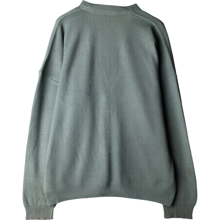 Vintage 70s-80'S Lacoste Acrylic Knit Cardigan, Men's Size XL unclear gray type Vintage Second Hand