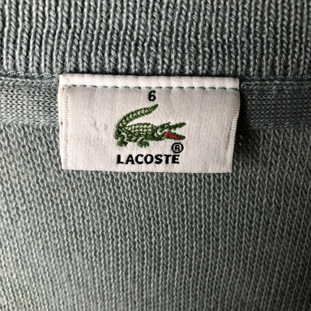 Vintage 70s-80'S Lacoste Acrylic Knit Cardigan, Men's Size XL unclear gray type Vintage Second Hand