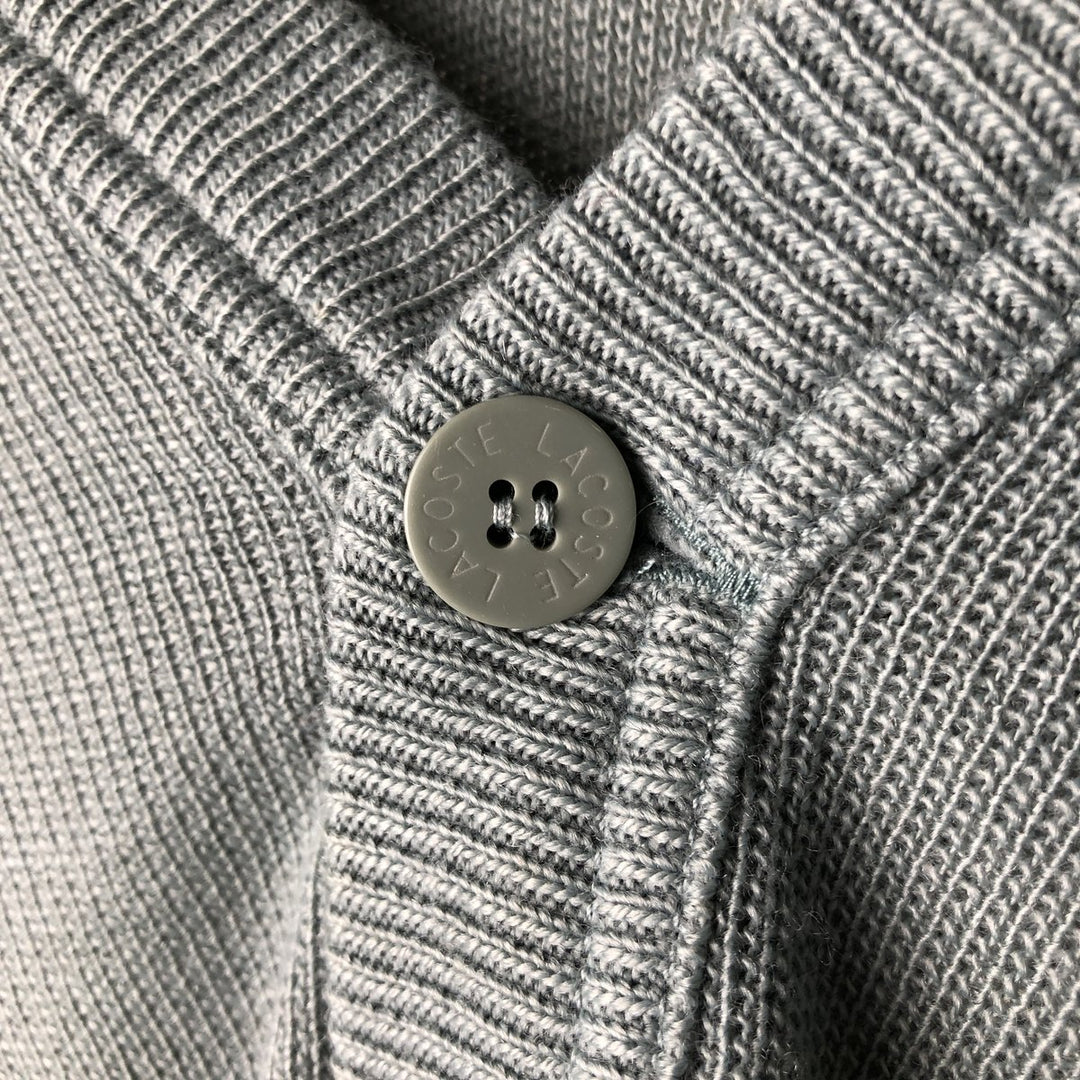 Vintage 70s-80'S Lacoste Acrylic Knit Cardigan, Men's Size XL unclear gray type Vintage Second Hand