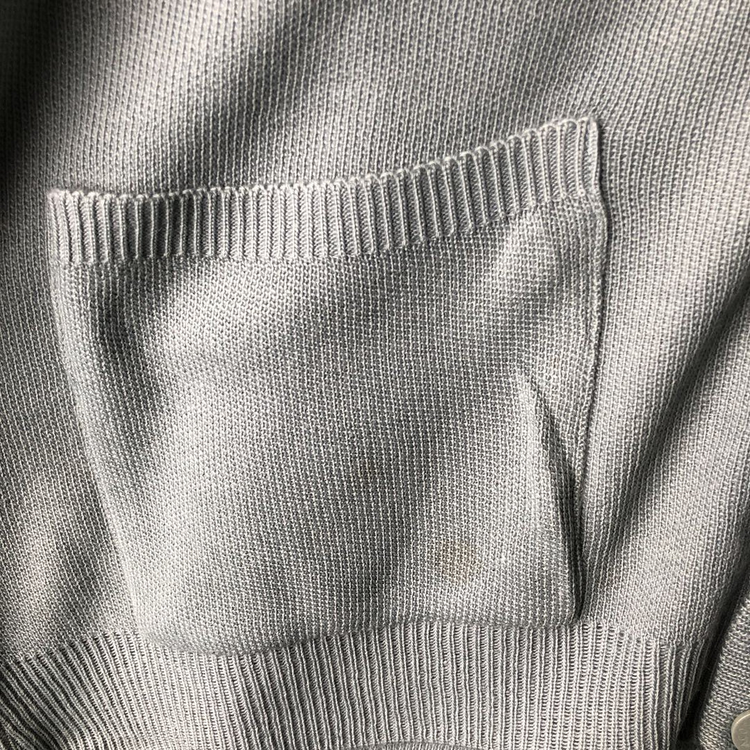 Vintage 70s-80'S Lacoste Acrylic Knit Cardigan, Men's Size XL unclear gray type Vintage Second Hand