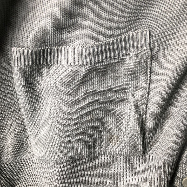 Vintage 70s-80'S Lacoste Acrylic Knit Cardigan, Men's Size XL unclear gray type Vintage Second Hand