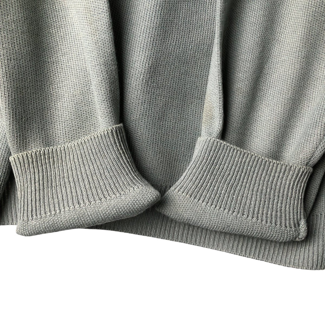 Vintage 70s-80'S Lacoste Acrylic Knit Cardigan, Men's Size XL unclear gray type Vintage Second Hand