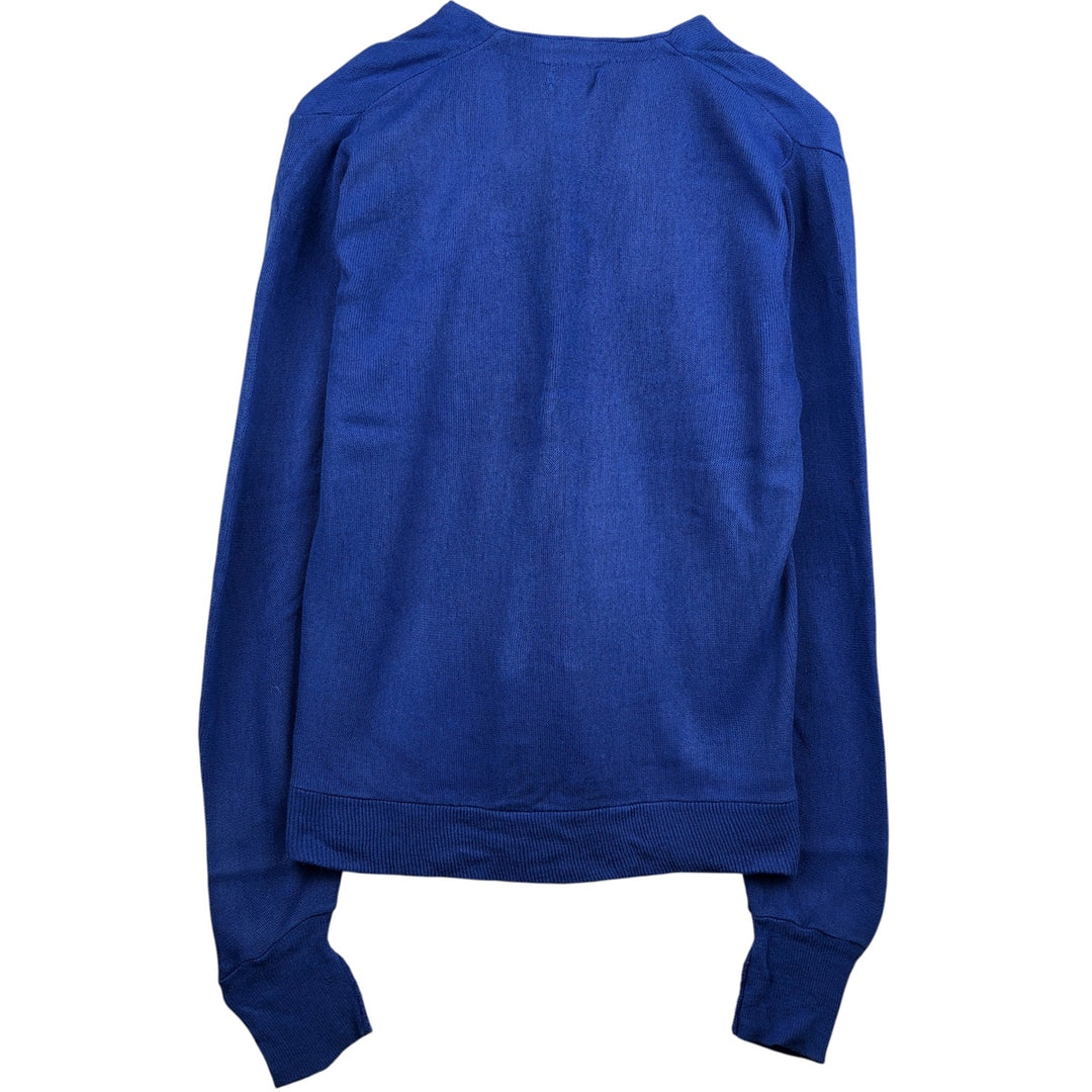 Lacoste Acrylic Knit Cardigan, Made in USA, Men's Size M acrylic blue type Vintage Second Hand