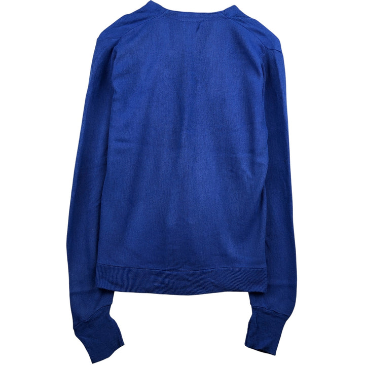 Lacoste Acrylic Knit Cardigan, Made in USA, Men's Size M acrylic blue type Vintage Second Hand
