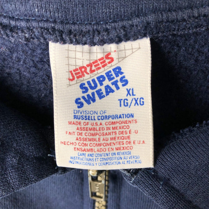Vintage 90'S Jerzees sweatshirt, men's size XL cotton navy blue type Vintage Second Hand