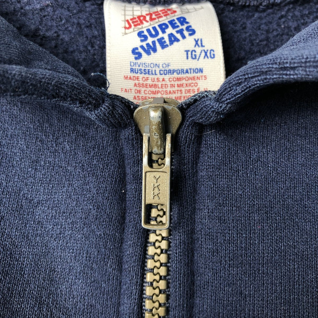 Vintage 90'S Jerzees sweatshirt, men's size XL cotton navy blue type Vintage Second Hand