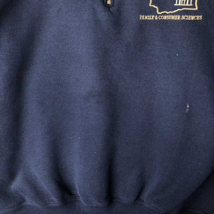 Vintage 90'S Jerzees sweatshirt, men's size XL cotton navy blue type Vintage Second Hand