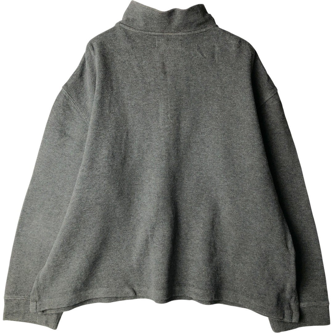 POLO by Ralph Lauren Half-Zip Sweatshirt, Men's XL cotton Charcoal Vintage Second Hand