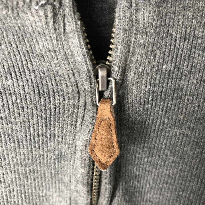 POLO by Ralph Lauren Half-Zip Sweatshirt, Men's XL cotton Charcoal Vintage Second Hand