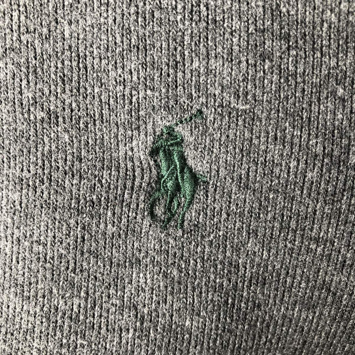 POLO by Ralph Lauren Half-Zip Sweatshirt, Men's XL cotton Charcoal Vintage Second Hand