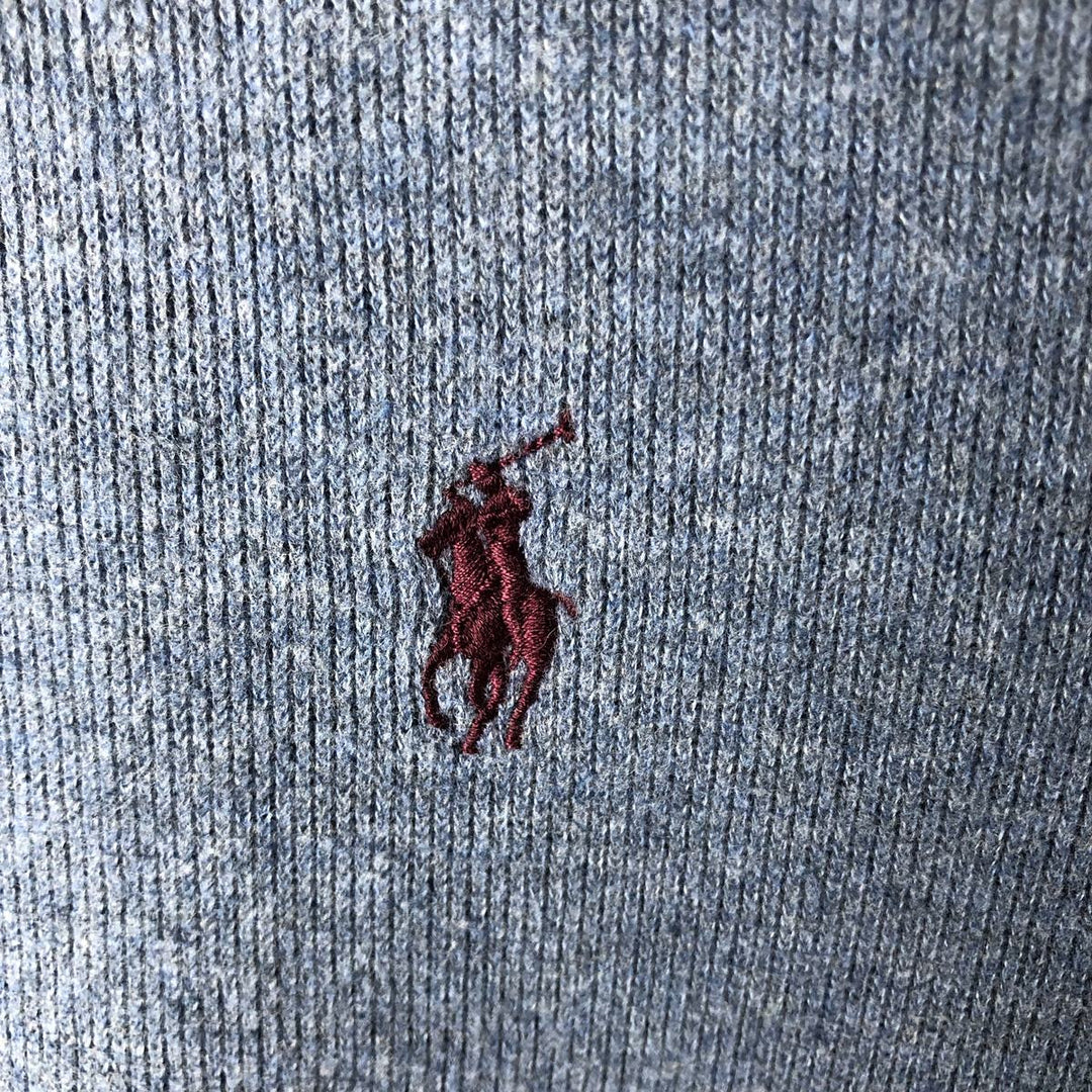 Ralph Lauren POLO by Ralph Lauren Half-Zip Sweatshirt, Men's XL cotton Blue type light blue Vintage Second Hand