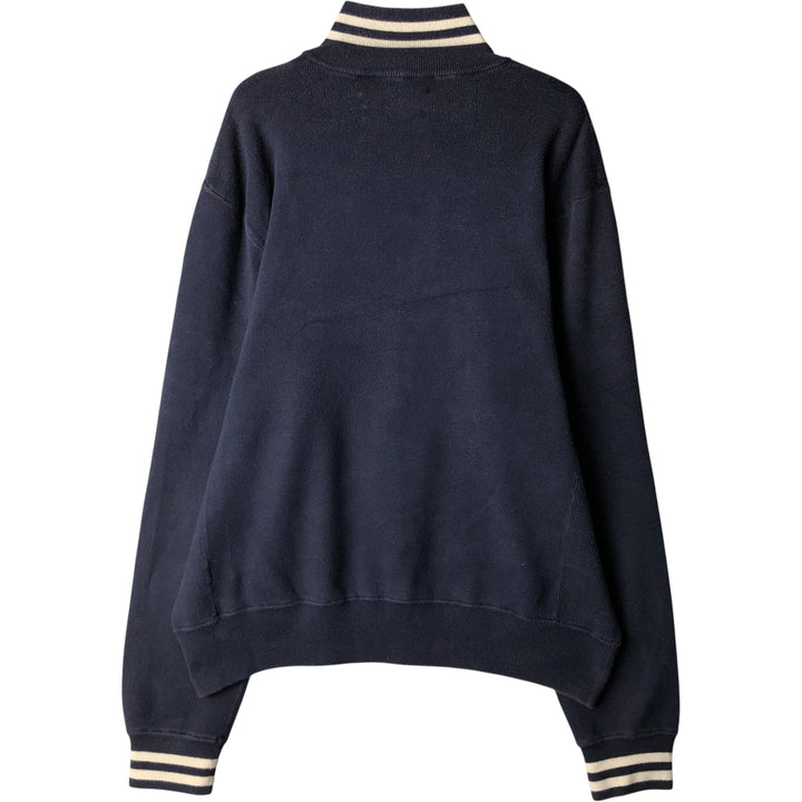 Ralph Lauren POLO by Ralph Lauren Half-Zip Sweatshirt, Men's Size L cotton navy blue type Vintage Second Hand