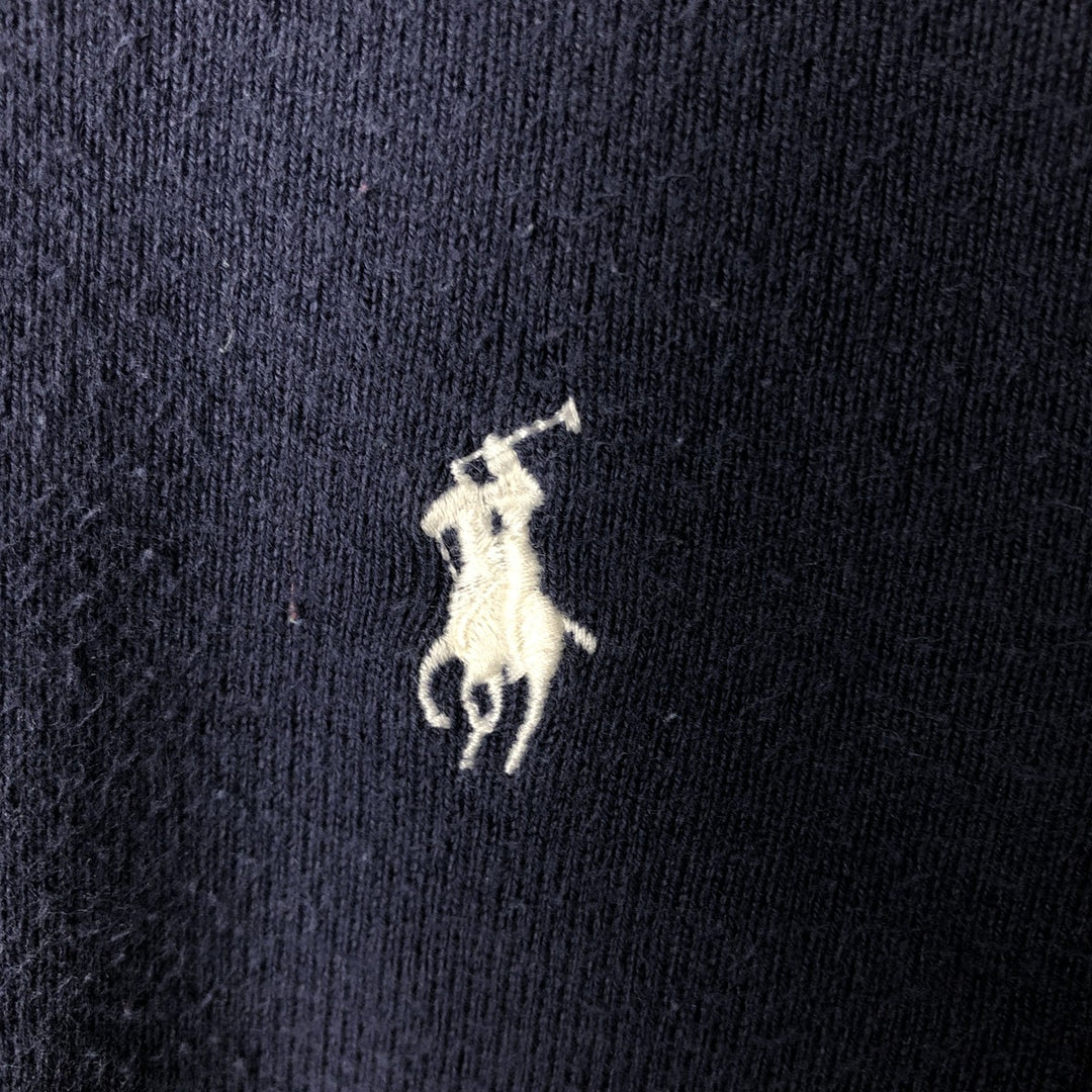 Ralph Lauren POLO by Ralph Lauren Half-Zip Sweatshirt, Men's Size L cotton navy blue type Vintage Second Hand