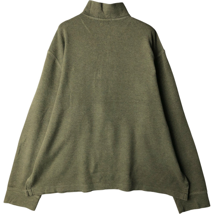 Ralph Lauren POLO RALPH LAUREN ESTATE RIB half-zip sweatshirt, sweatshirt, men's size L cotton Khaki type Vintage Second Hand