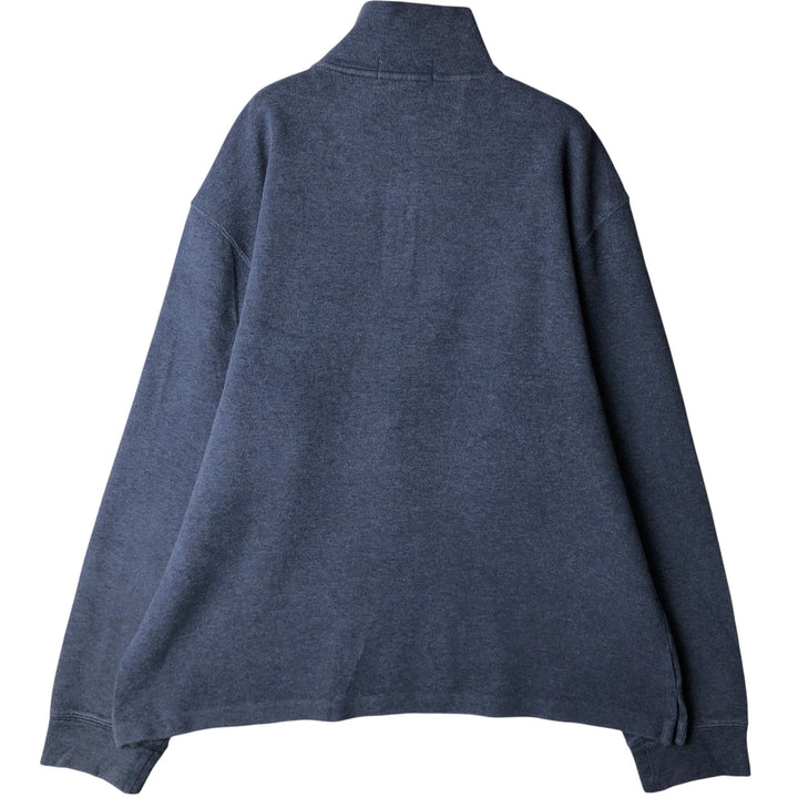 Ralph Lauren POLO by Ralph Lauren Half-Zip Sweatshirt, Men's Size L cotton Navy blue Vintage Second Hand