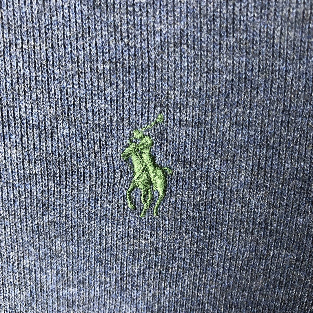 Ralph Lauren POLO by Ralph Lauren Half-Zip Sweatshirt, Men's Size L cotton Navy blue Vintage Second Hand