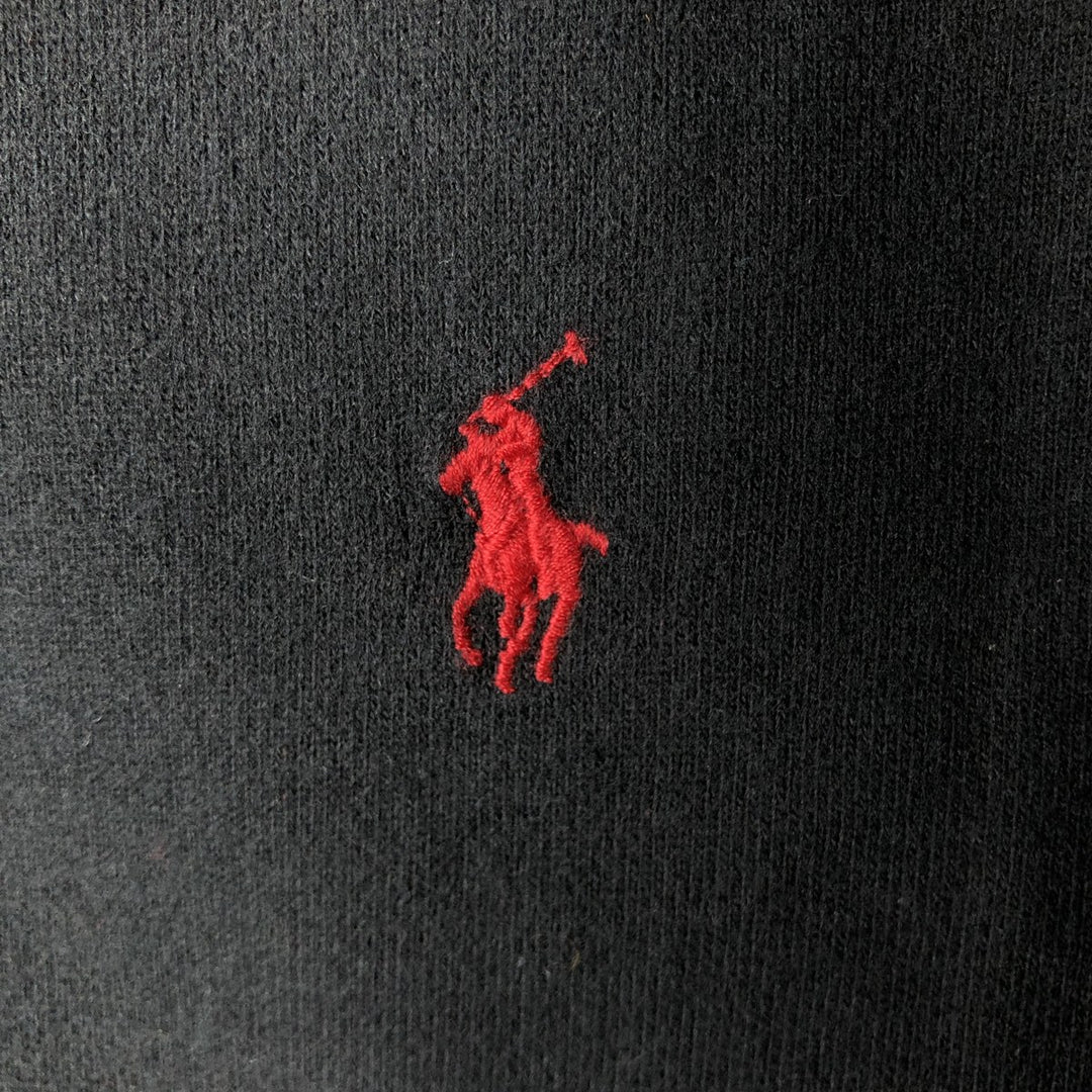 Ralph Lauren POLO by Ralph Lauren Half-Zip Sweatshirt, Men's XL cotton black type Vintage Second Hand
