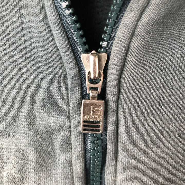 90'S Russell Half-Zip Sweatshirt, Men's, Size XL, Vintage cotton dark green Vintage Second Hand