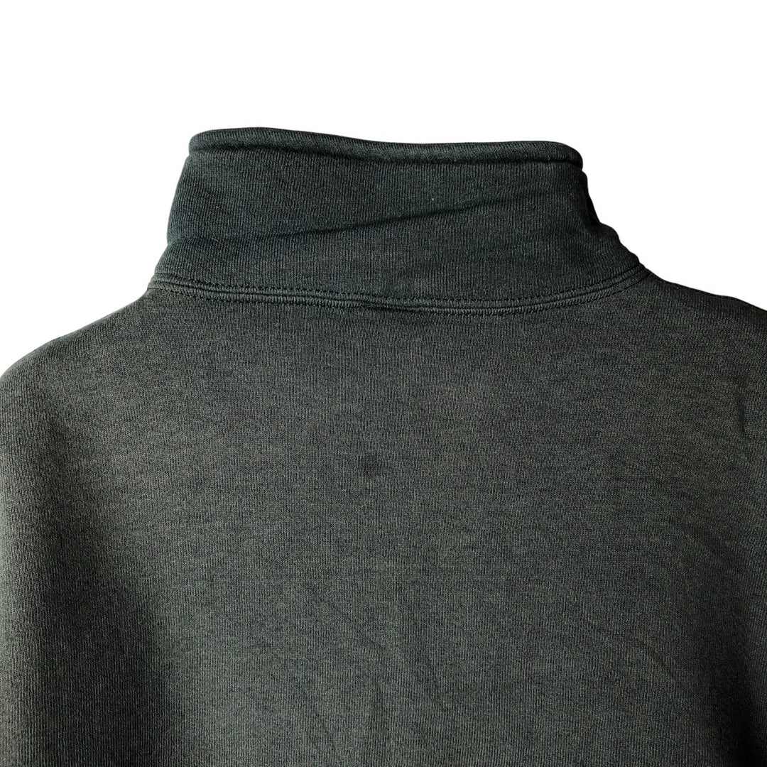 90'S Russell Half-Zip Sweatshirt, Men's, Size XL, Vintage cotton dark green Vintage Second Hand