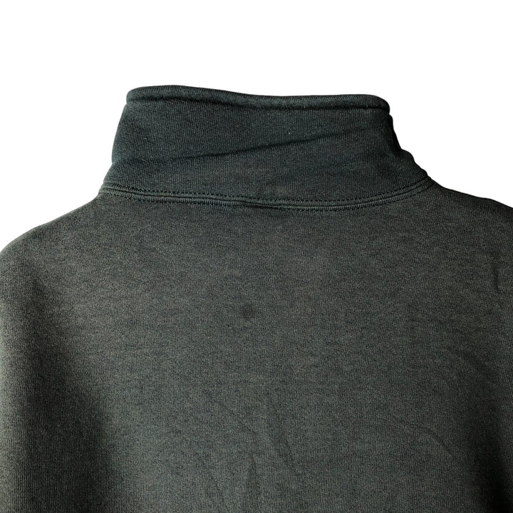 90'S Russell Half-Zip Sweatshirt, Men's, Size XL, Vintage cotton dark green Vintage Second Hand