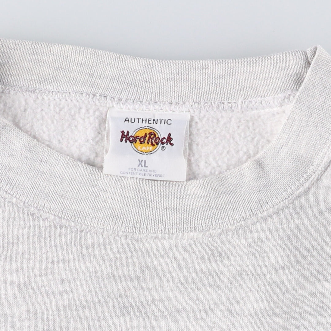 Hard Rock Cafe Advertising Sweatshirt, Men's XL polyester gray type Vintage Second Hand